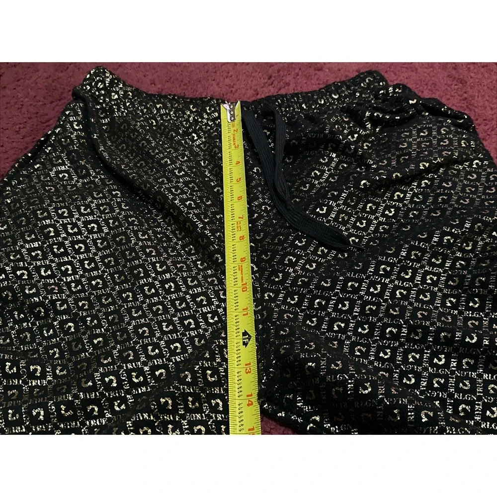 TRUE RELIGION Unisex Loungewear Allover print Fleece Pajama Pants Size: Medium